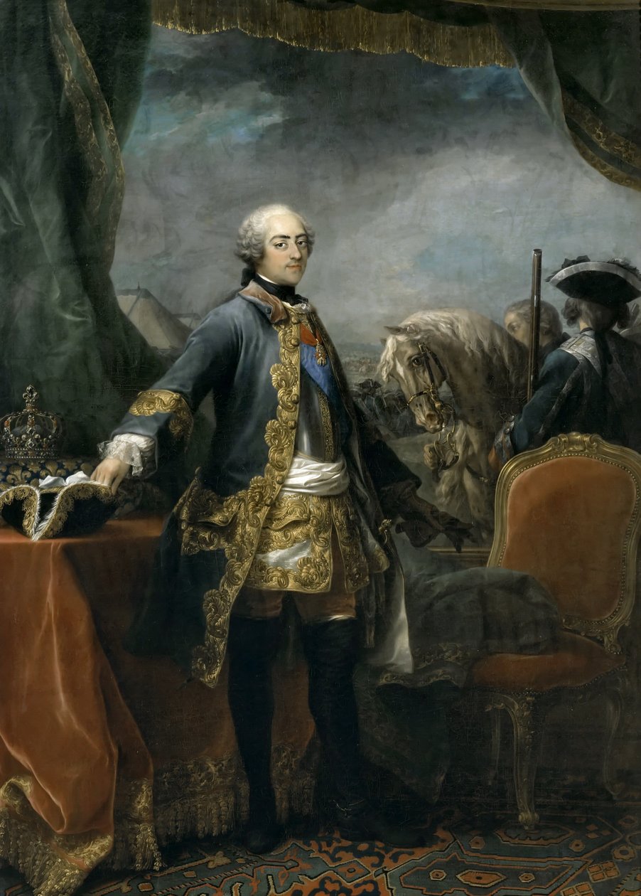 صورة للملك لويس الخامس عشر 1710-1774 بواسطة كارل فان لو