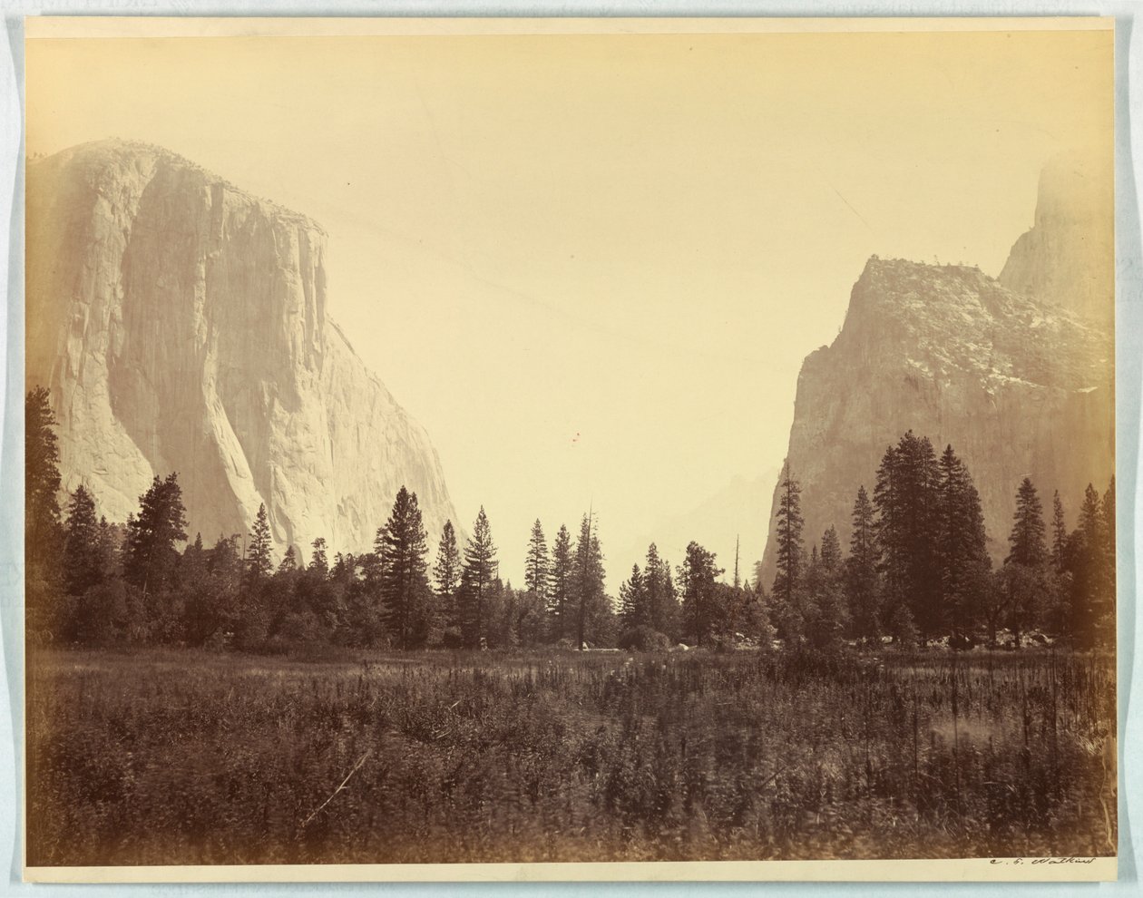 أعلى الوادي من سفح Mariposa Trail ، Yosemite ، لا. 9 بواسطة كارلتون واتكينز