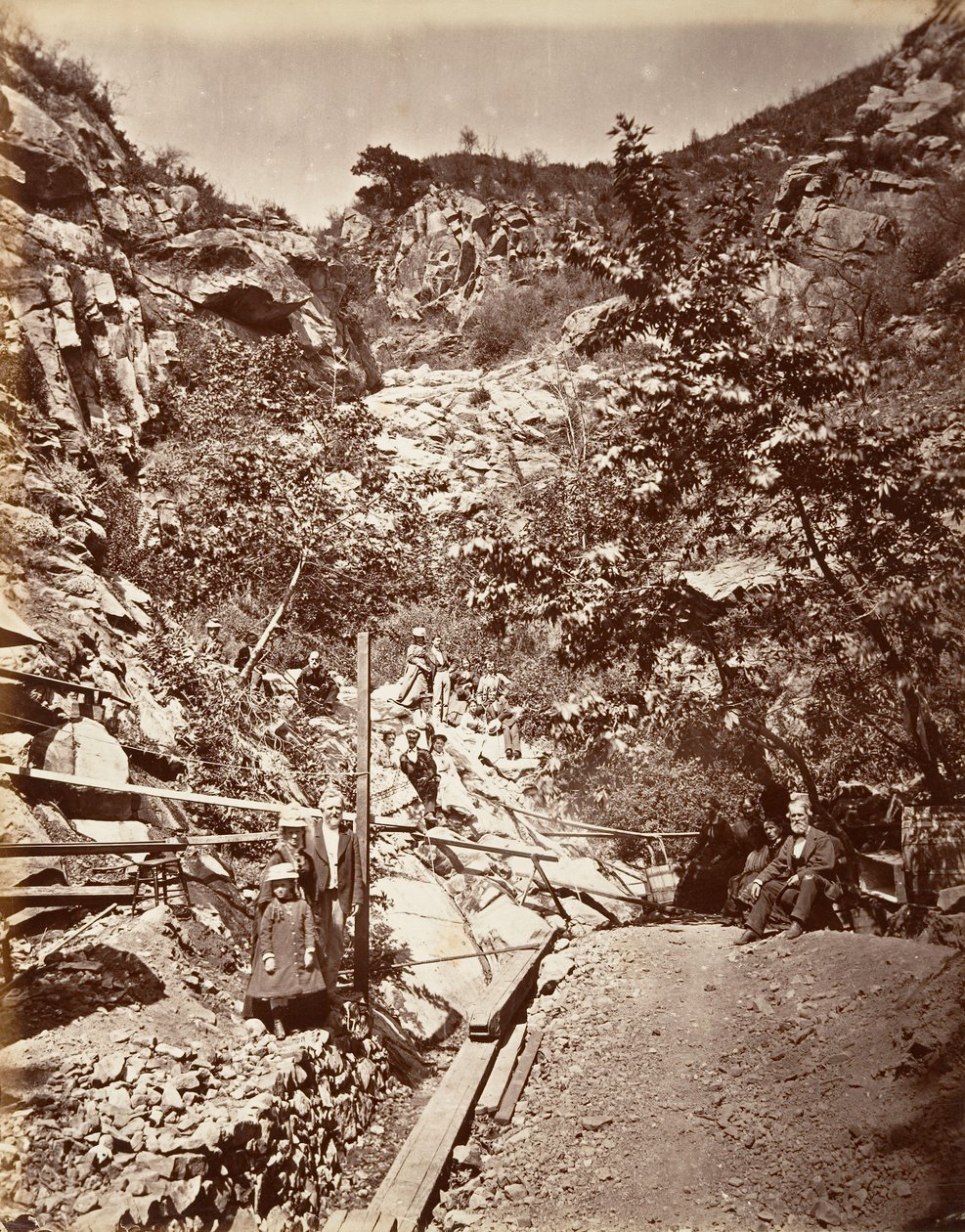 ينابيع الكبريت الساخنة ، سانتا باربرا ، 1876 ، مطبوعة كاليفورنيا. 1876. بواسطة كارلتون إيمونز واتكينز