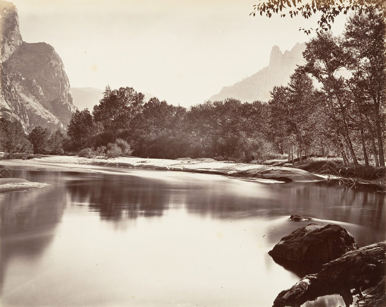 البحث عن وادي يوسمايت ، كاليفورنيا. 1872 ، طبع كاليفورنيا. 1876. بواسطة كارلتون إيمونز واتكينز