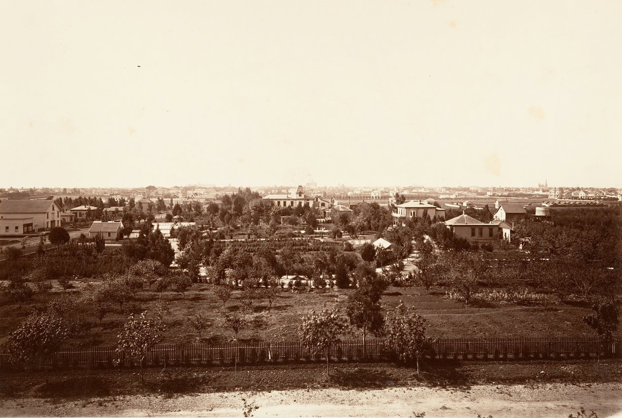 أوكلاند ، من الأكاديمية العسكرية ، 1864 ، طبع كاليفورنيا. 1876. بواسطة كارلتون إيمونز واتكينز