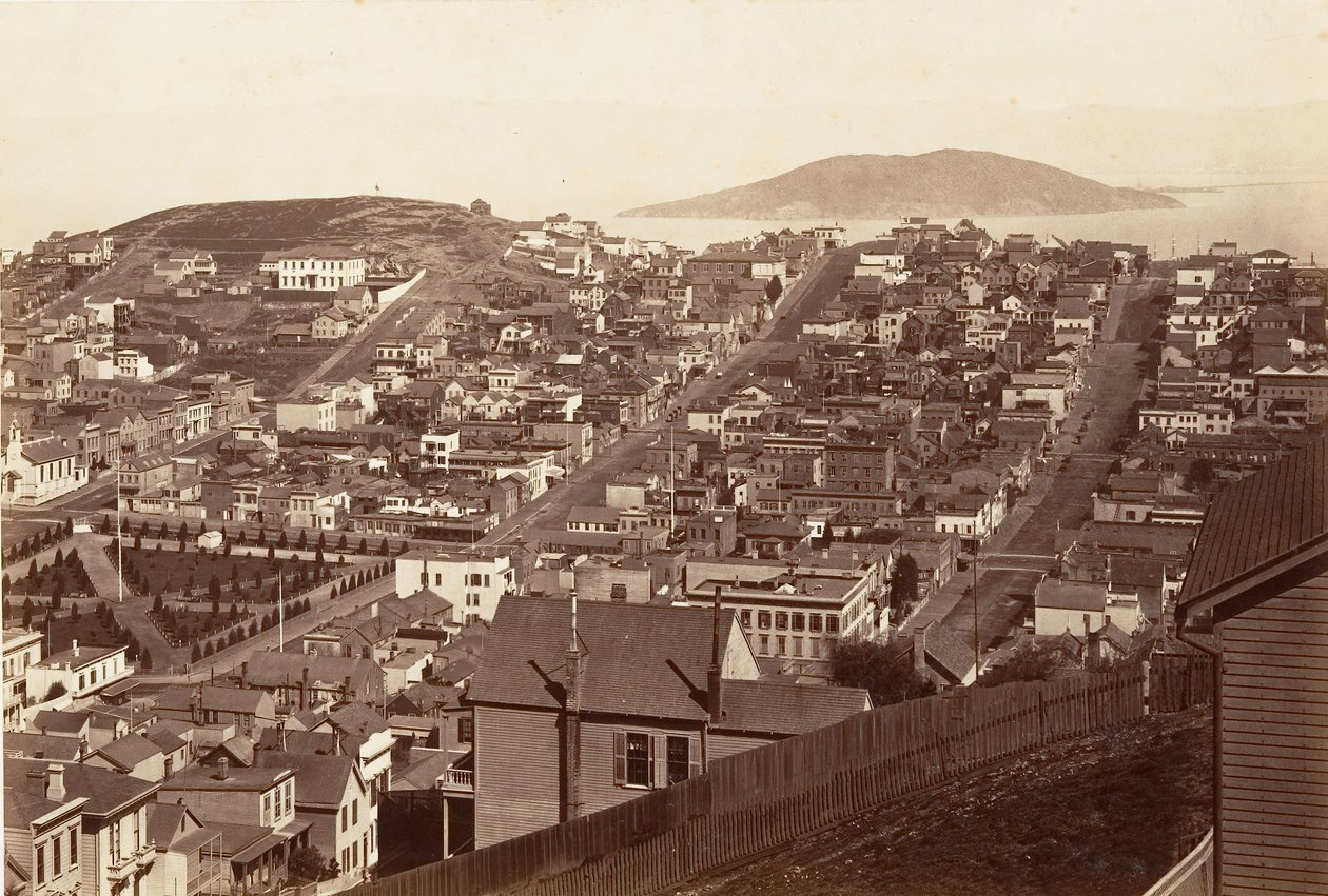 سان فرانسيسكو ، 1864 ، طبع كاليفورنيا. 1876. بواسطة كارلتون إيمونز واتكينز