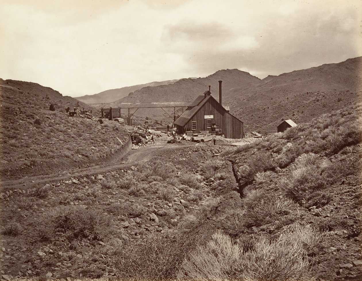 Sutro Tunnel Shaft رقم 3 ، 1875 ، مطبوع ca. 1876. بواسطة كارلتون إيمونز واتكينز