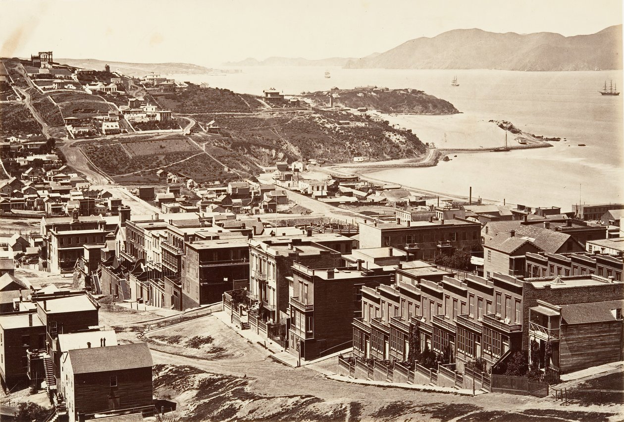 البوابة الذهبية ، 1868-69 ، مطبوعة كاليفورنيا. 1876. بواسطة كارلتون إيمونز واتكينز