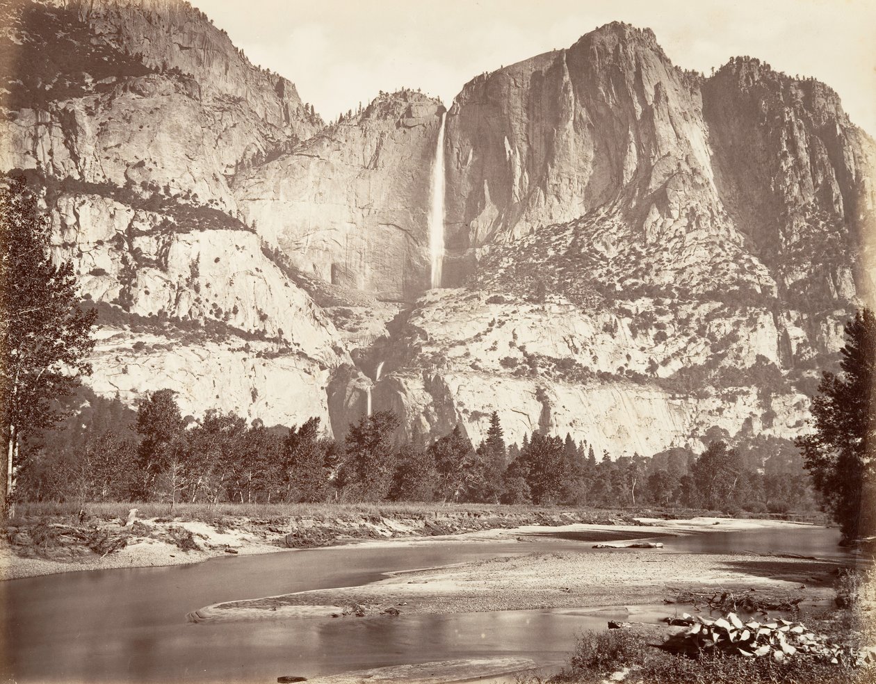 شلالات يوسمايت ، 2634 قدمًا ، كاليفورنيا. 1872 ، طبع كاليفورنيا. 1876. بواسطة كارلتون إيمونز واتكينز