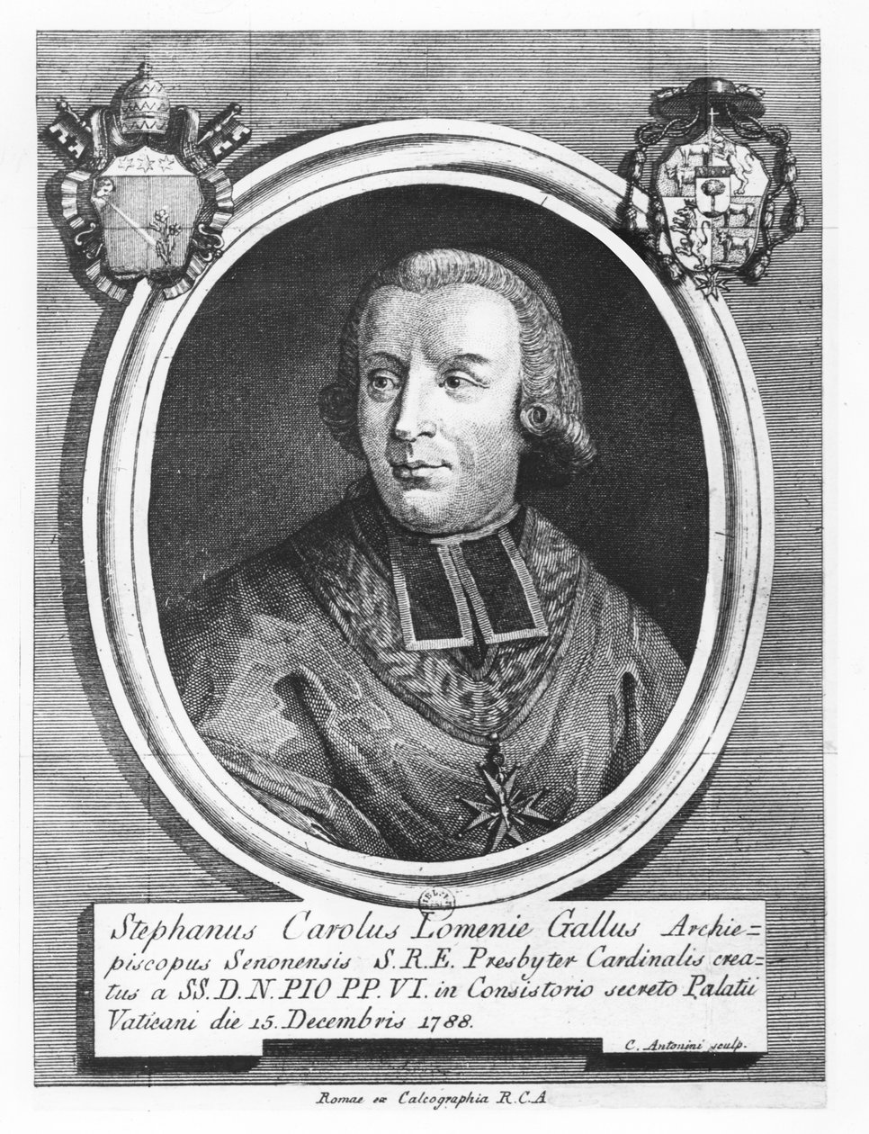 Étienne-Charles de Loménie de Brienne بواسطة كارلو أنتونيني