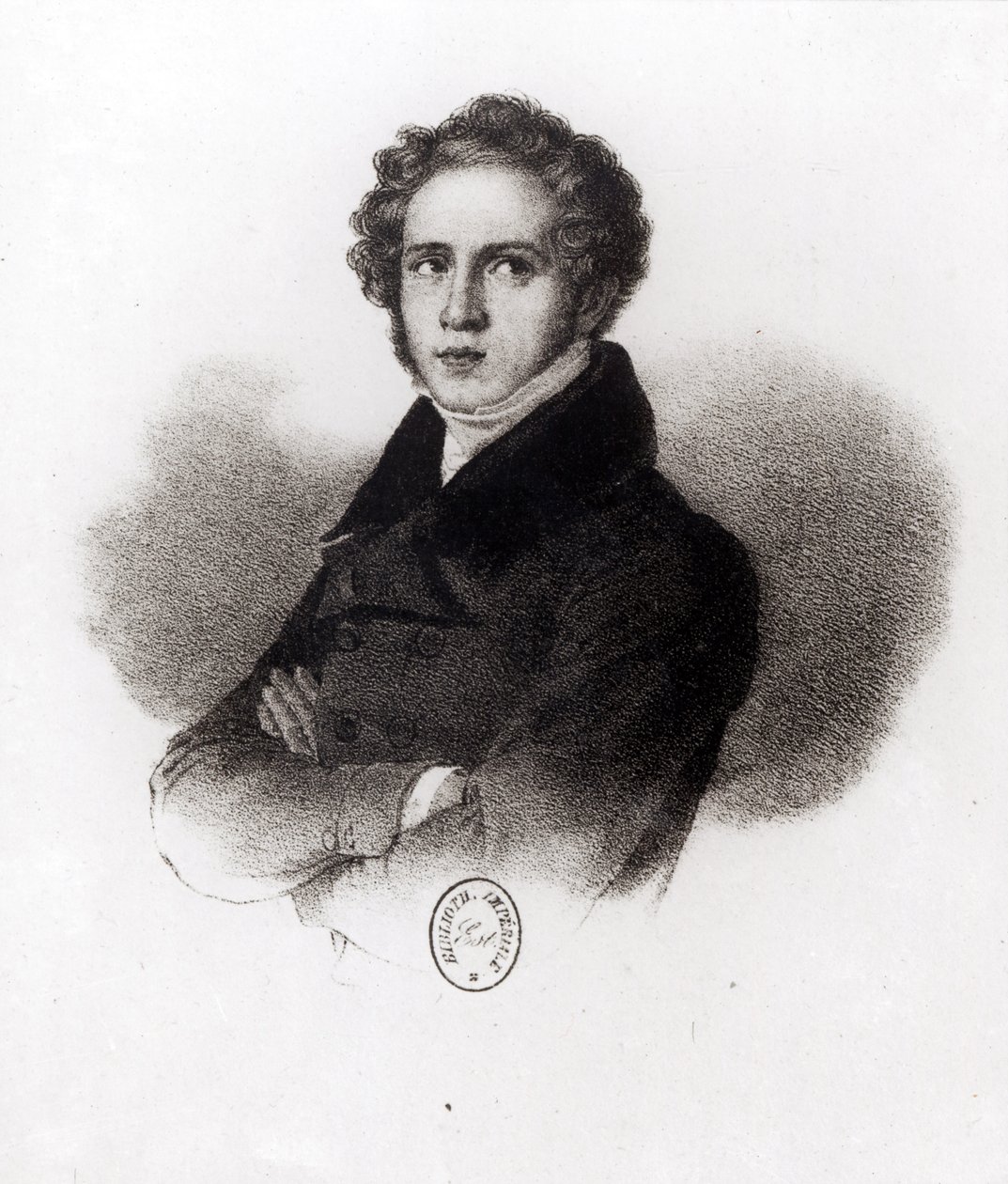 صورة لفينشينزو بيليني (1801-1835) ، محفورة من قبل أليساندرو فوكوسي (1839-69) بواسطة كارلو أرينتي