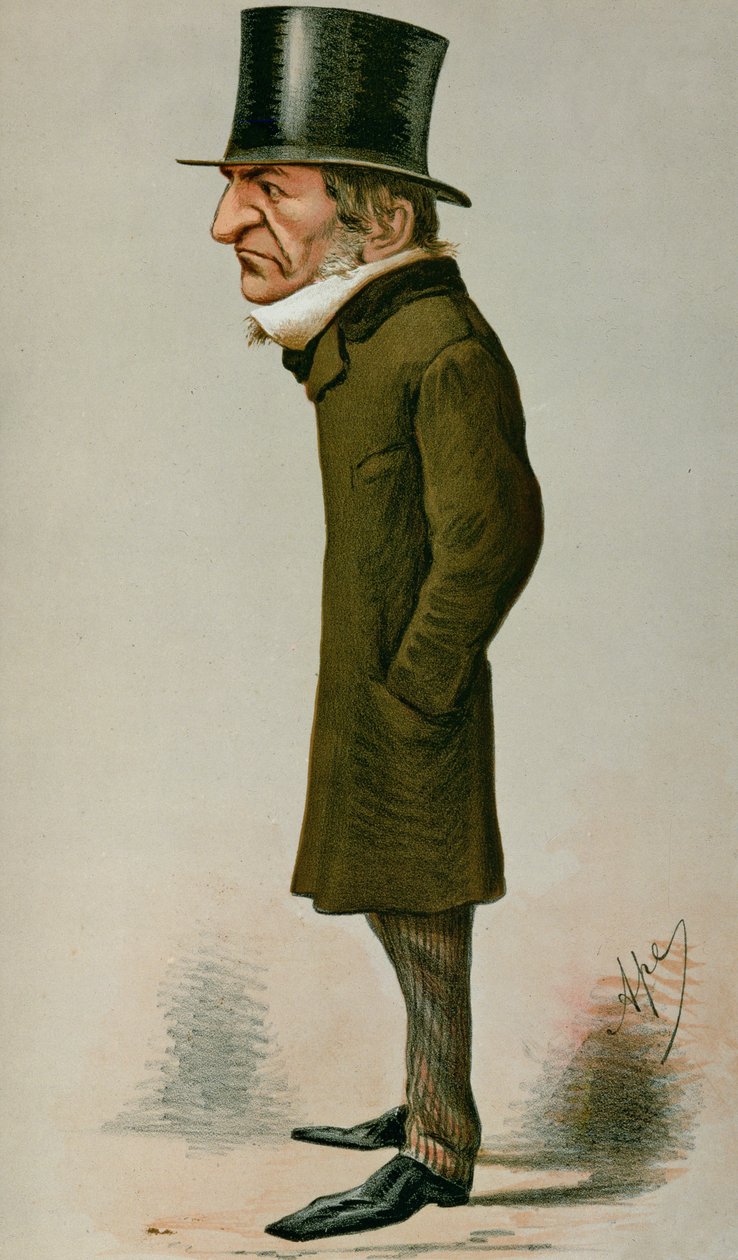 وليام إيوارت غلادستون (1809-98) رسوم متحركة من Vanity Fair ، 6 فبراير 1869 بواسطة كارلو بيليجريني