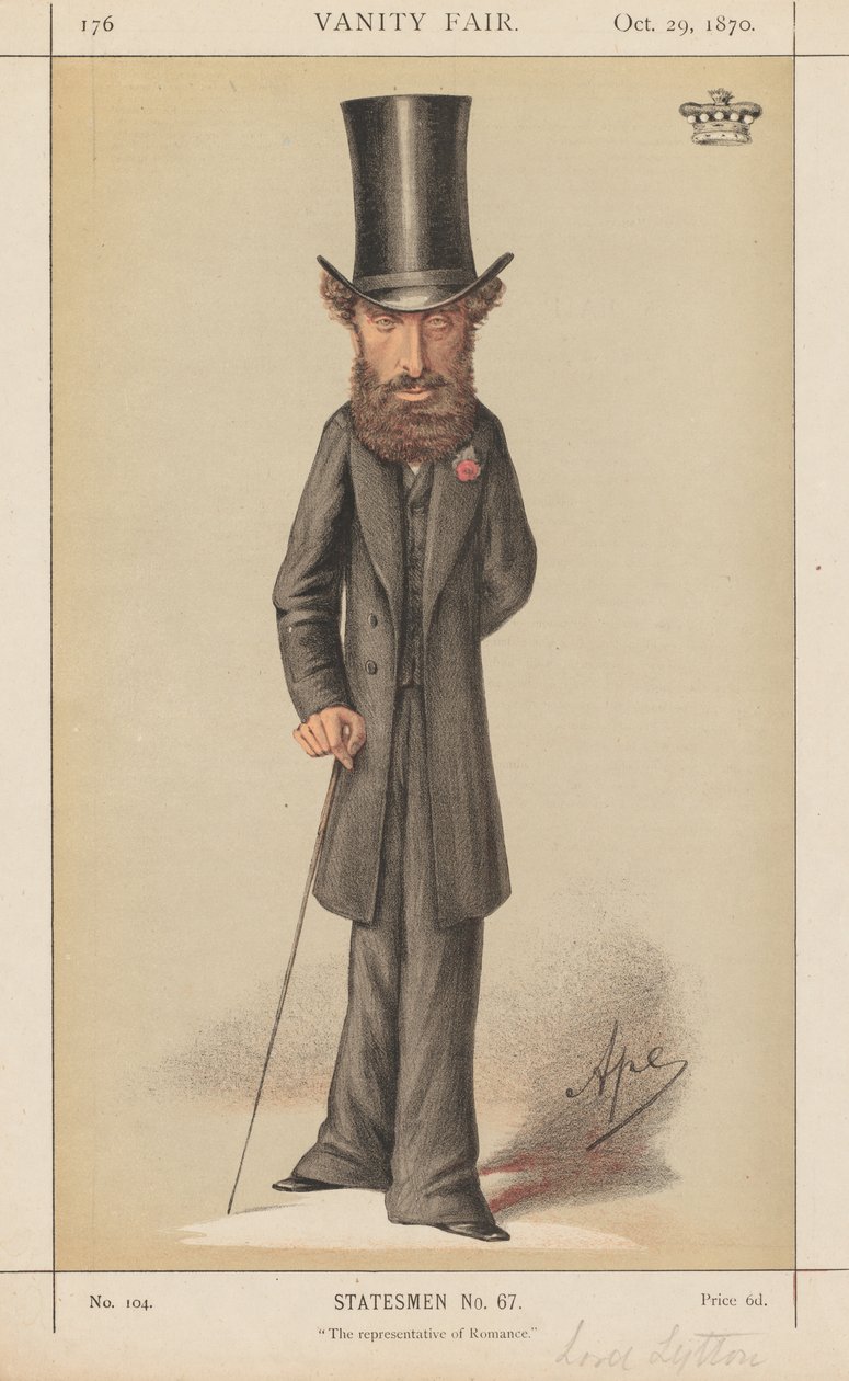 Vanity Fair: Statesmen No. 67 "The Representative of Romance" بواسطة كارلو (قرد) بيليجريني