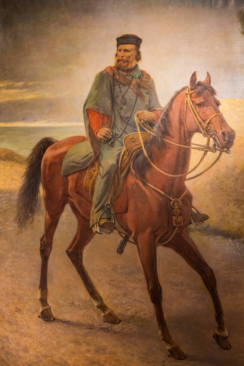 جوزيبي غاريبالدي على ظهور الخيل بواسطة كارلو (بعد) Ademollo