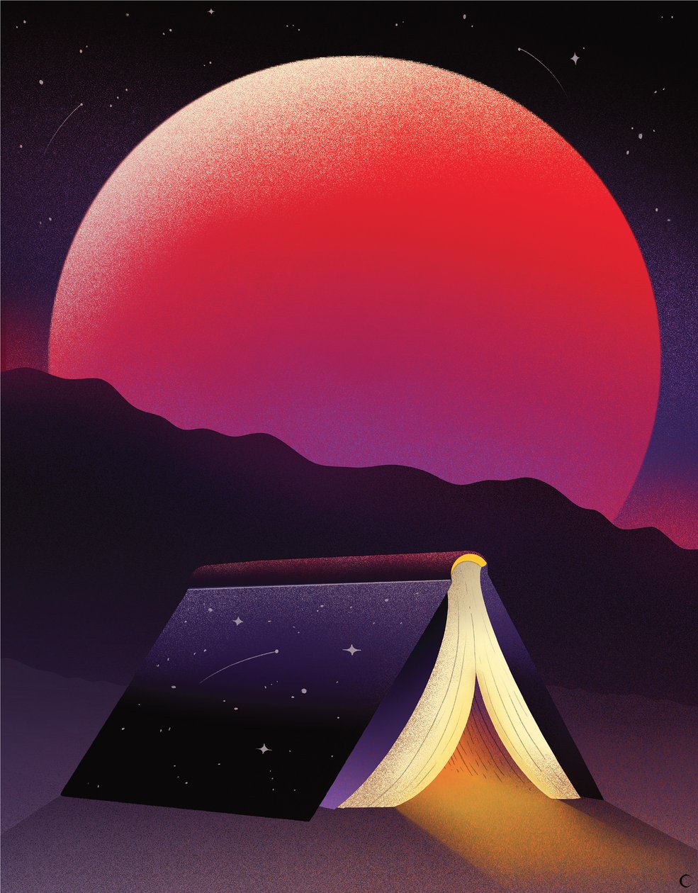 ابحث عن ملجأ في خيالك، 2020 (رسم توضيحي رقمي) بواسطة 