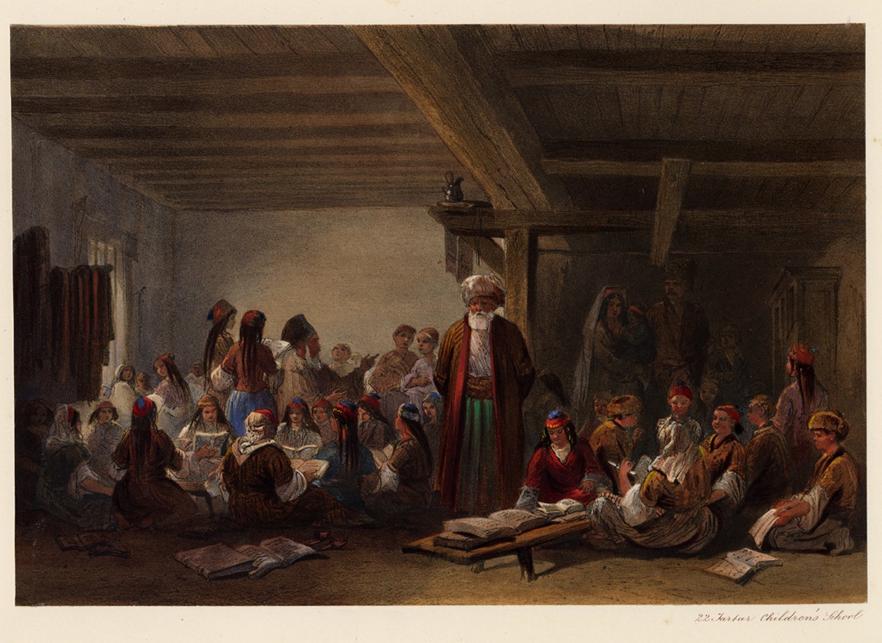 مدرسة اطفال تتار القرم ، 1856 بواسطة كارلو بوسولي