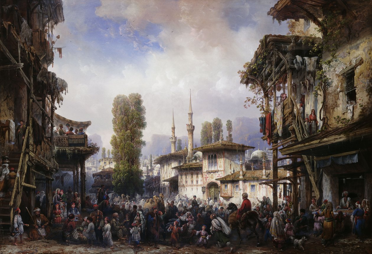 ساحة التتار ، بهجة ، 1854 بواسطة كارلو بوسولي