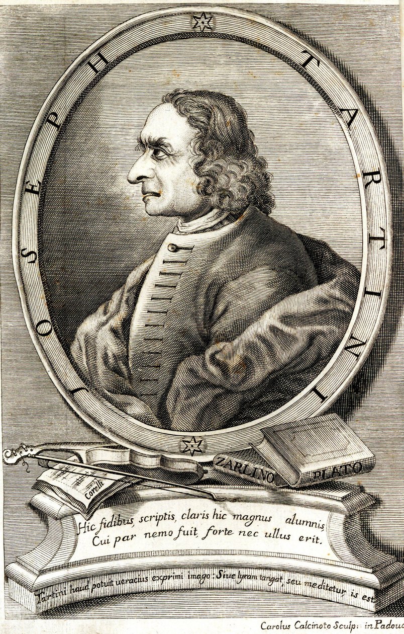 صورة لعازف الكمان والملحن جوزيبي تارتيني 1692-1770 ، أوائل ستينيات القرن الثامن عشر. بواسطة كارلو كالسينوتو