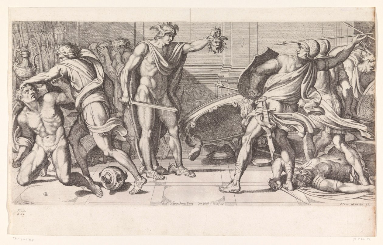 تحول فينوس وأتباعه إلى حجر لوحات في Palazzo Farnese في روما (عنوان السلسلة) Galeria nel Palazzo Farnese في روما (عنوان المسلسل) بواسطة كارلو سيزيو