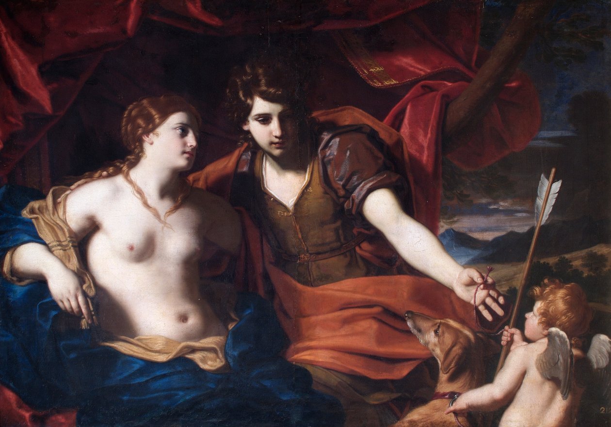 "فينوس وأدونيس" ، c1700-c1710 بواسطة كارلو سينياني