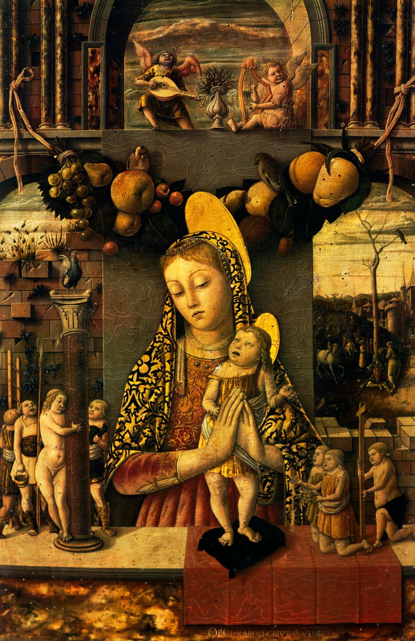 Madonna of the Passion, c.1460 (tempera and gold on panel) بواسطة كارلو كريفيلي
