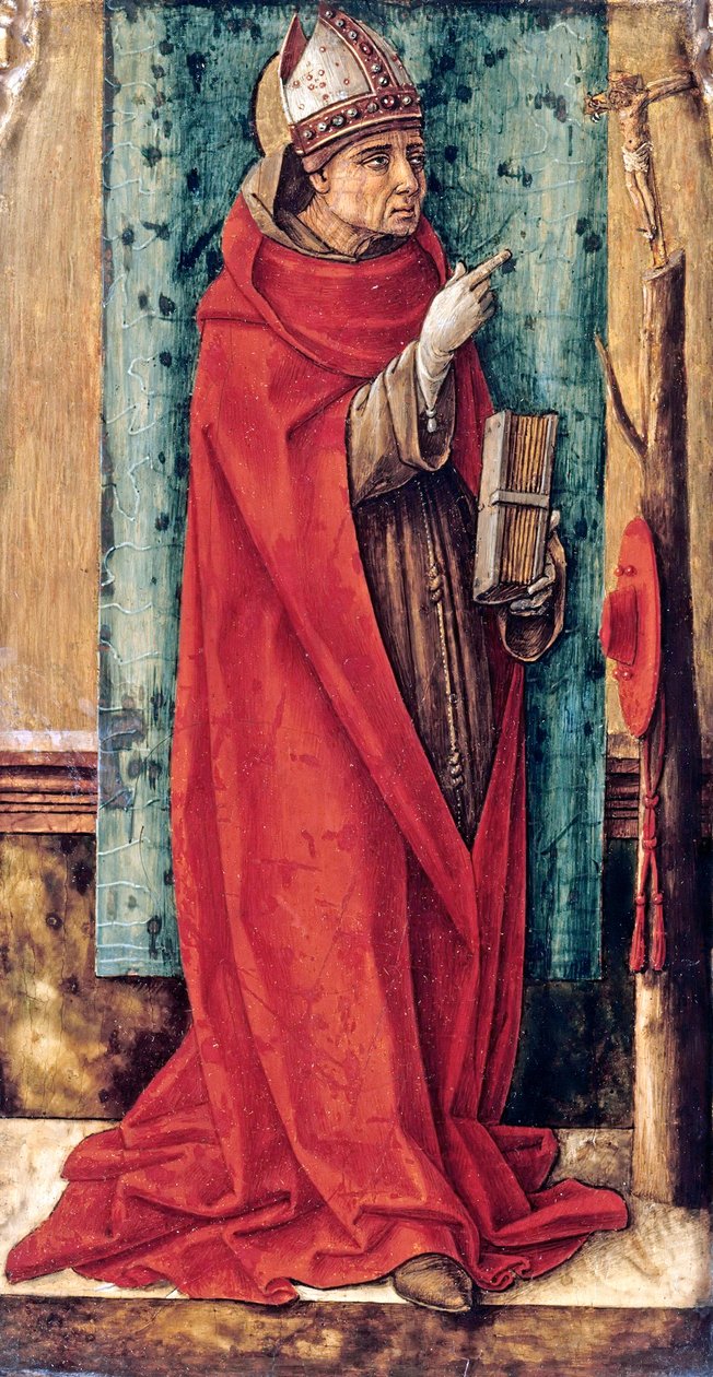 صورة للقديس بونافنتورا (جيوفاني دا فيدانزا أو بونافينتورا من بانيوريا أو بانيوريجيو ، 1220-1274) ، عالم لاهوت ، دكتور في الكنيسة (دكتور سيرافيك) بواسطة كارلو كريفيلي (1435 - 1495) ، ج. 1490 - زيت على خشب ، 52،8x25،2 - Staatliche Museen بواسطة كارلو كريفيلي
