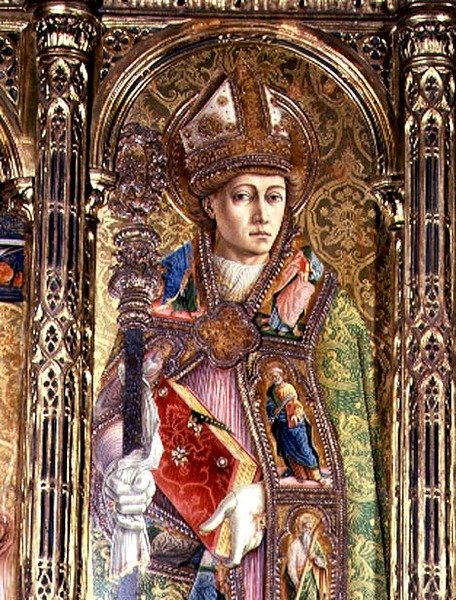 القديس Emidius ، التفاصيل من Sant'Emidio polyptych بواسطة كارلو كريفيلي