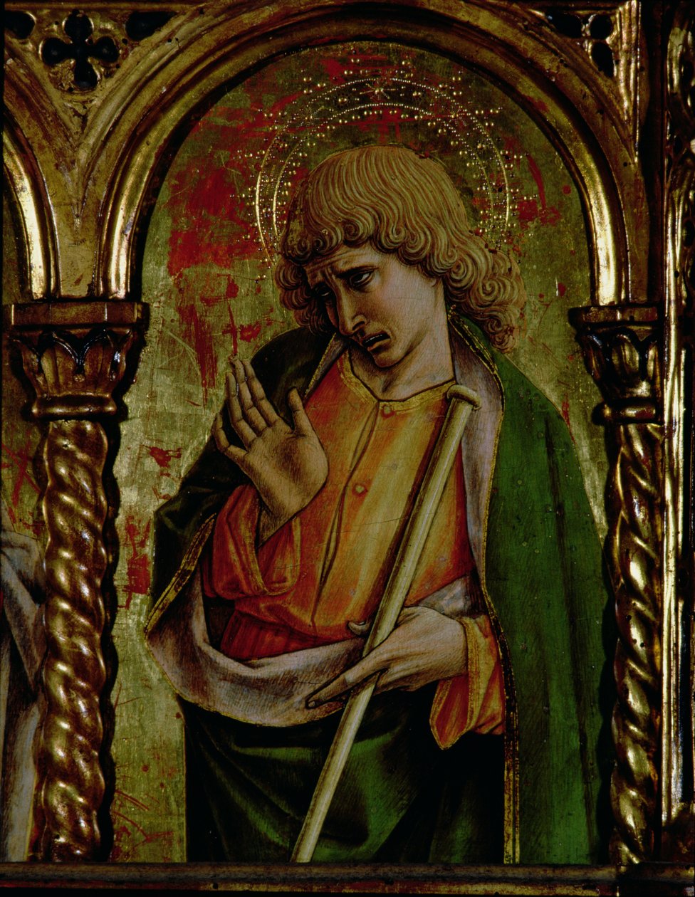 سانت جيمس ذا ليس ، التفاصيل من SantEmidio polyptych ، 1473 تمبرا على تفاصيل اللوحة 76636 بواسطة كارلو كريفيلي