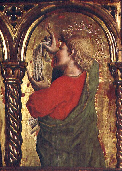 القديس يوحنا الإنجيلي ، تفاصيل من Sant'Emidio polyptych بواسطة كارلو كريفيلي