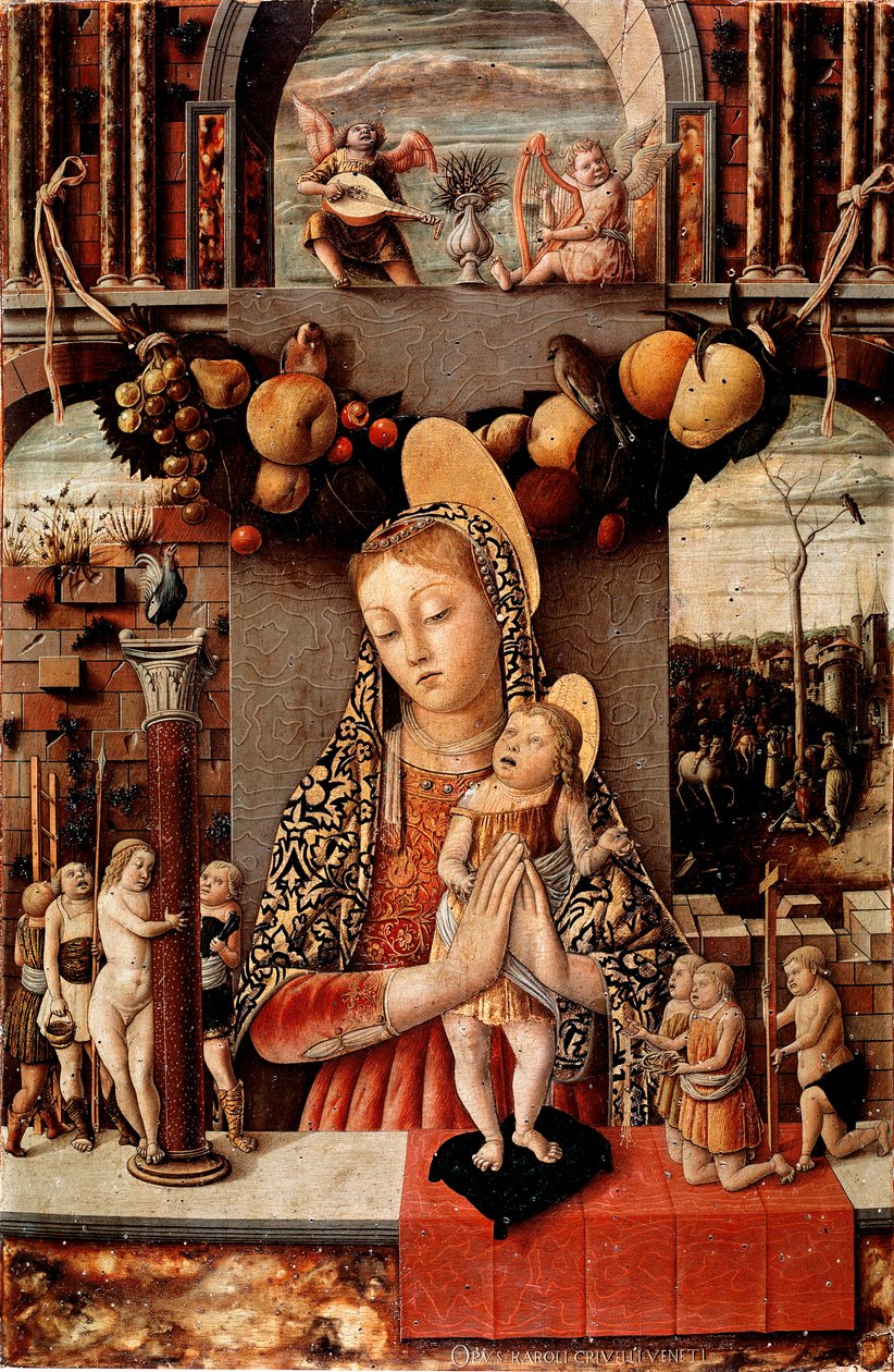 Virgin of Passion Detrempe على الخشب لكارلو كريفيلي (1430 / 35-1494 / 1500) 1460 تقريبًا. خافت. 71x48 سم فيرونا ، Museo di Castelvecchio بواسطة كارلو كريفيلي