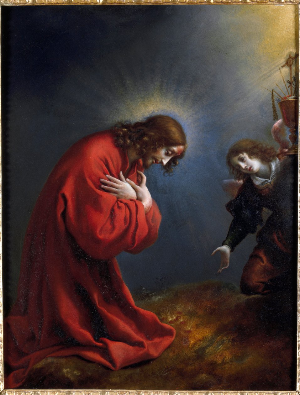 المسيح في حديقة الزيتون رسم لكارلو دولتشي (1616-1686) جينات القرن السابع عشر ، متحف سترادا نوفا (قصر روسو سابقًا) بواسطة كارلو دولتشي