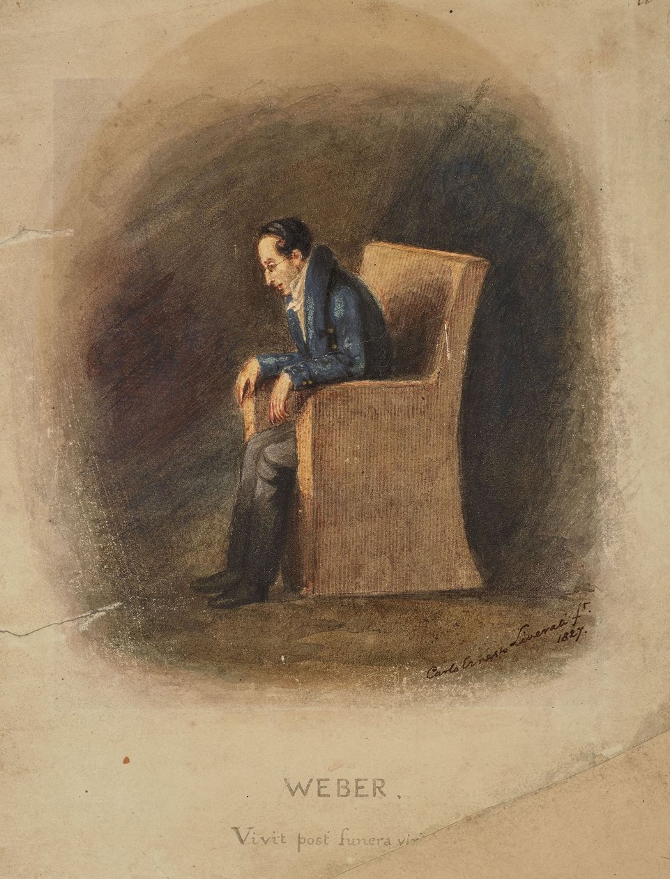 صورة لكارل ماريا فون ويبر 1786-1826 ، 1826. بواسطة كارلو إرنستو ليفيراتي