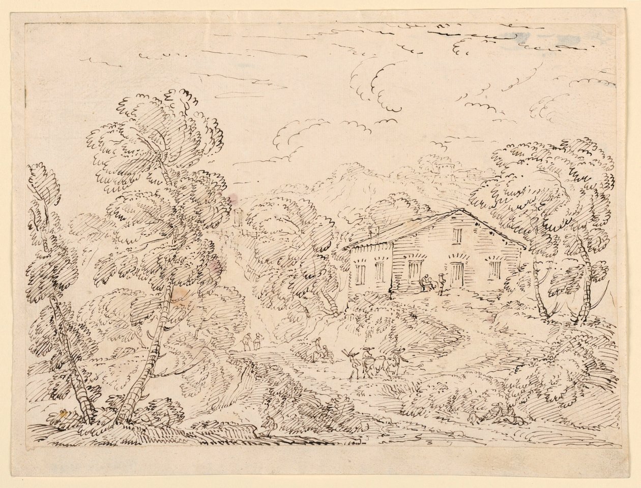 رسم، تراتوريا في الغابة، 1760-1770 بواسطة كارلو مارشوني