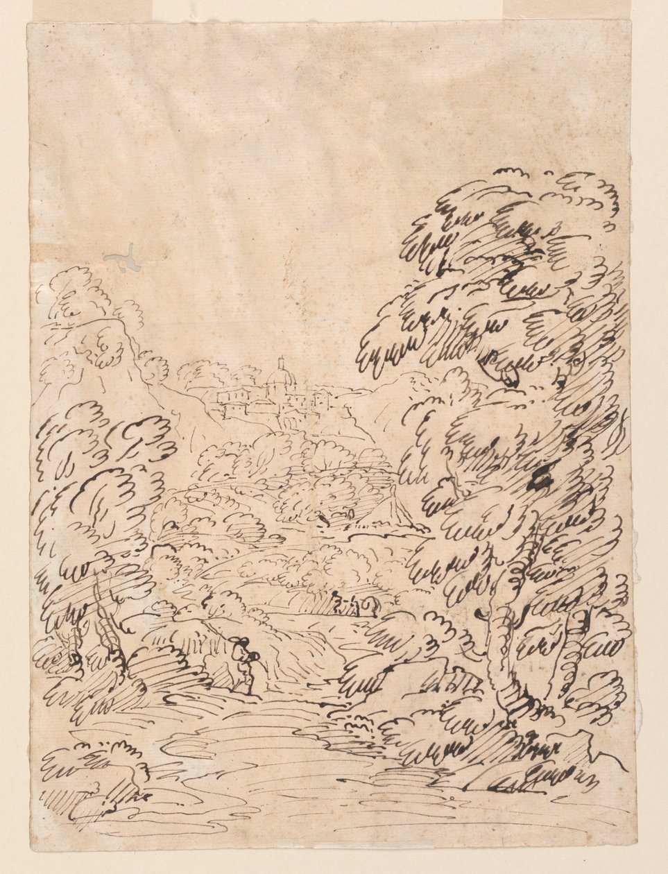 رسم، الطريق المؤدي إلى بلدة جبلية، 1750-1786 بواسطة كارلو مارشوني