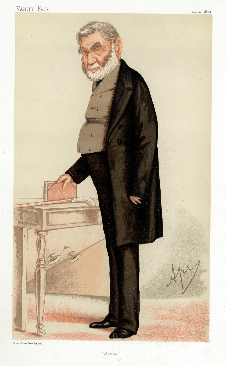 أنتوني بانيزي ، كاتب ببليوغرافي إيطالي ، 1874 بواسطة كارلو بيليجريني