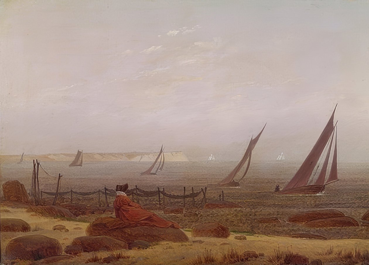 امرأة على البحر. حوالي عام 1818 بواسطة كاسبار ديفيد فريدريش