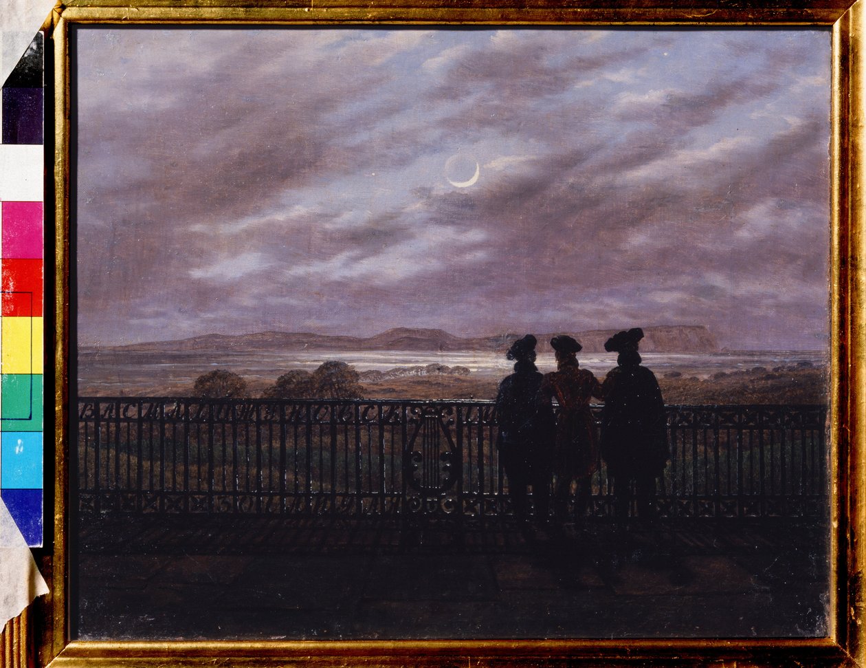 "" Les poetes russes فاسيلي جوكوفسكي (جوكوفسكي) (1783-1852) وإيفان تورغينييف (تورغينيف) (1818-1883) وألكسندر إيفان تورغينييف (العدد 1784-1846)) (The Poets VA Zhukovsky و Ivan Sergeyevich Turgenev and Aleksandr Ivanovich Turgenev ) بينتور دي كاس بواسطة كاسبار ديفيد فريدريش