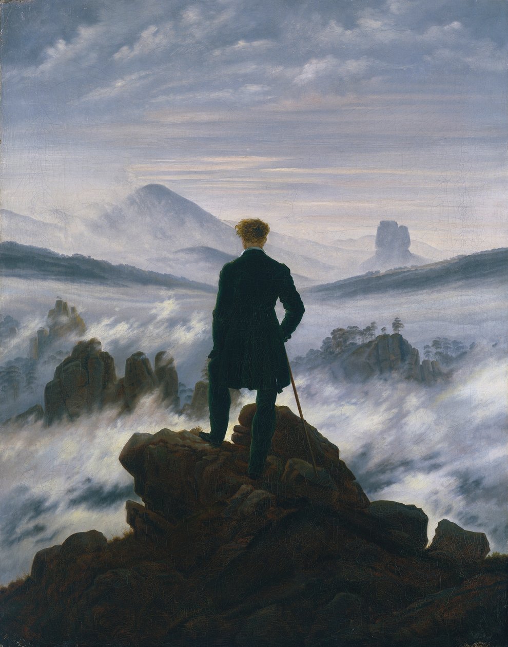 التجوال فوق بحر الضباب ، ج. 1817. بواسطة كاسبار ديفيد فريدريش