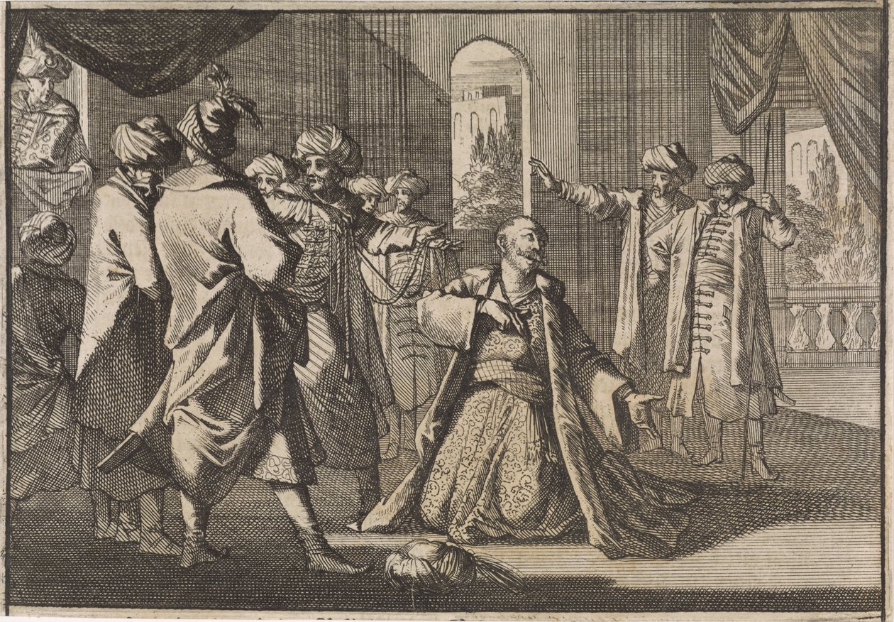 الأمير فقرادين يتوسل للسلطان مراد الرابع من أجل حياته ، 1633 بواسطة كاسبار لويكن (منسوب إلى)