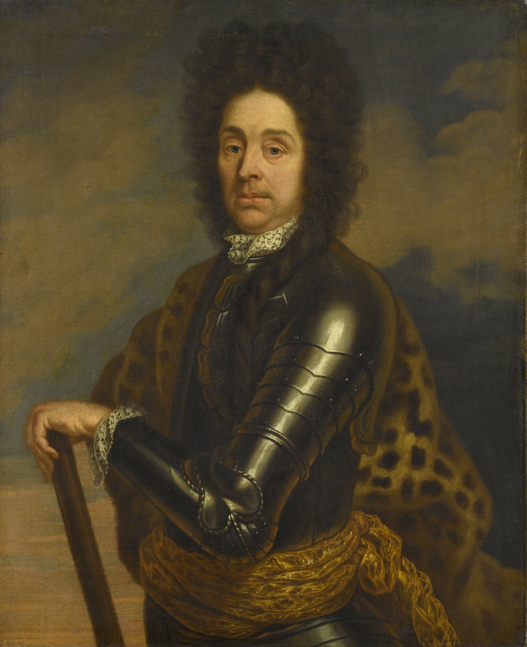 صورة لمينو بارون فان كوهورن (1641-1704). مهندس عام في المدفعية والتحصينات بواسطة كاسبار نتشر (نسخ بعد)