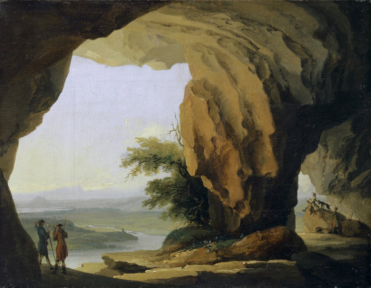 منظر طبيعي مع كهف بيتوس ، c.1774-77 بواسطة كاسبار وولف
