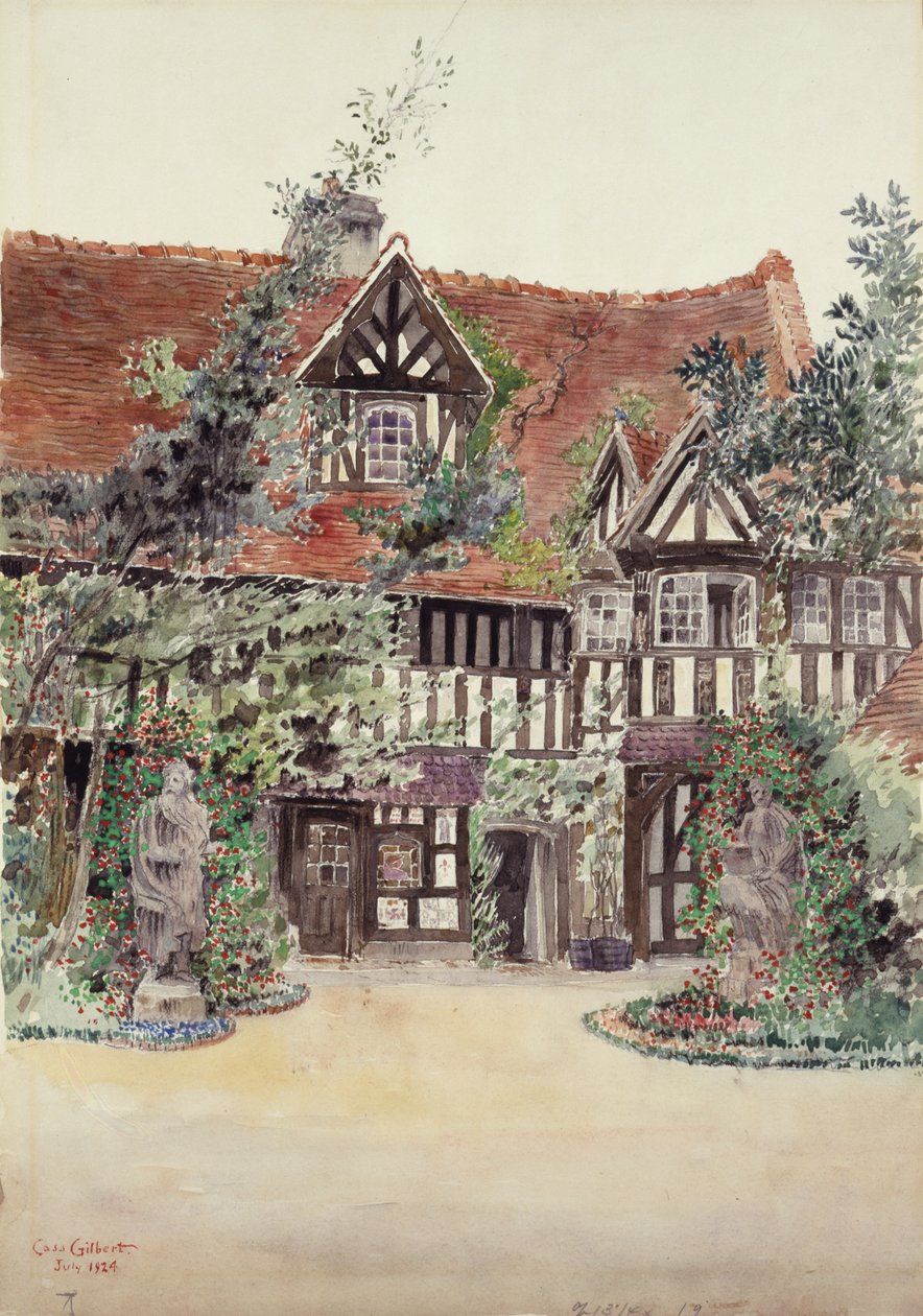 The Smaller Courtyard ، فندق Guilleaume le Conquerant ، الغطس ، فرنسا ، 1924. بواسطة كاس جيلبرت