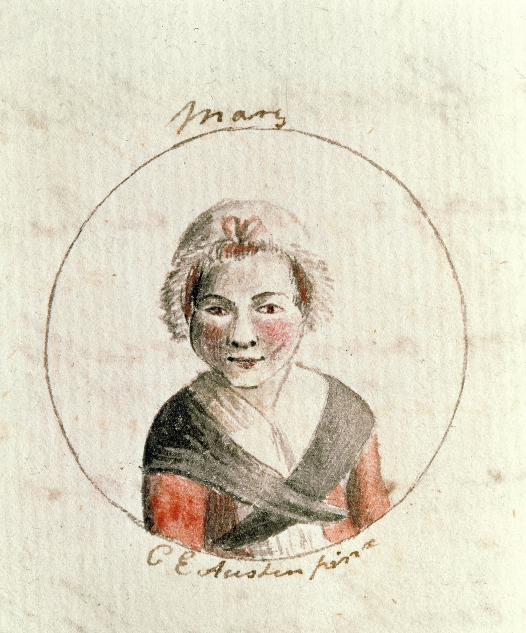 Mary Tudor ، c.1790 (قلم وحبر ومرحاض على ورق) بواسطة كاساندرا أوستن