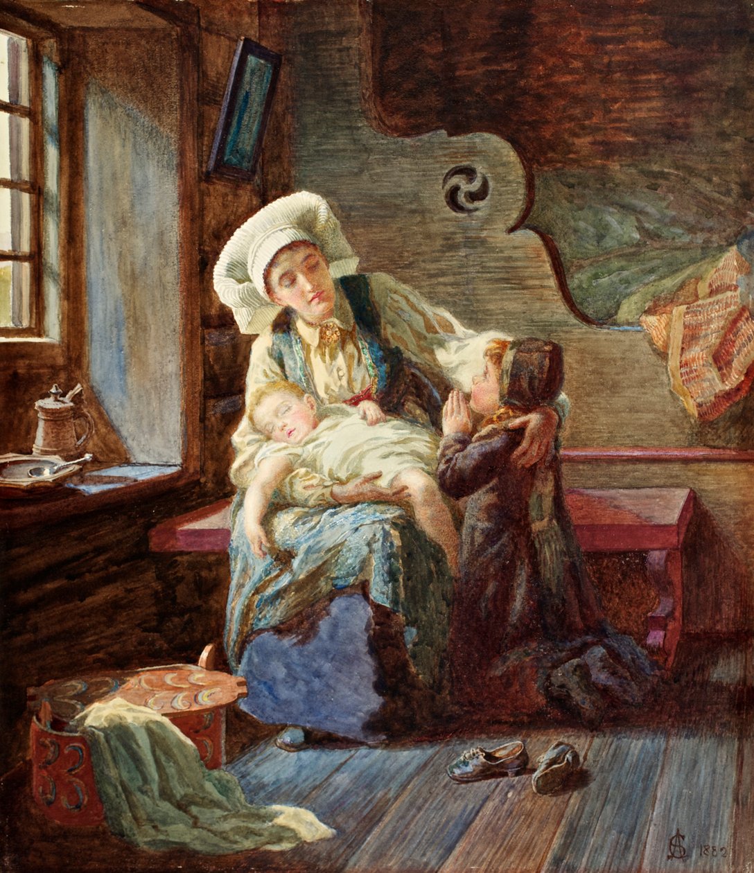 مساء في منزل نرويجي ، 1882 بواسطة كاثرين أديلايد سباركس