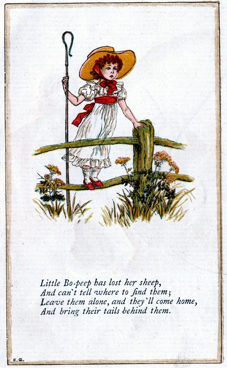 رسم توضيحي لـ "لقد فقدت Little Bo-Peep أغنامها" ، كيت غريناواي بواسطة كاثرين غريناواي