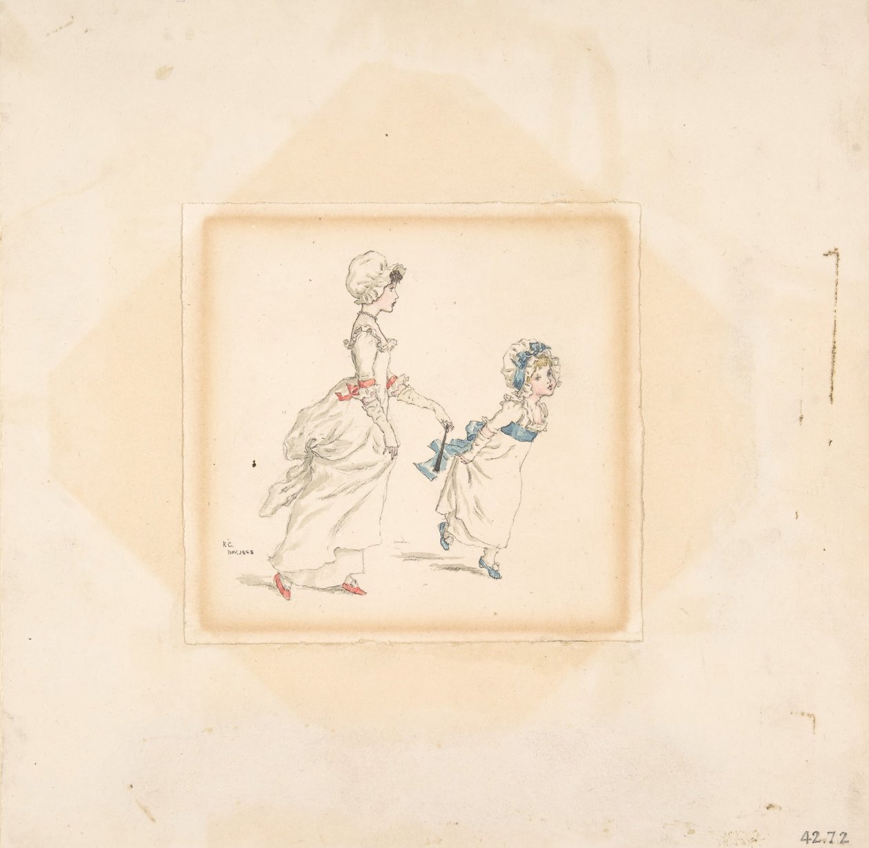امرأة وطفل ، 1883. بواسطة كاثرين غريناواي