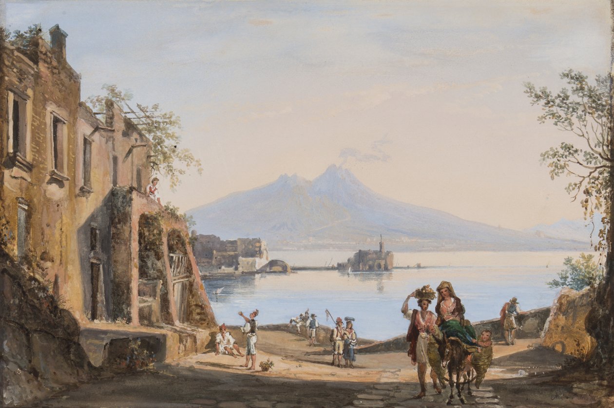 منظر لفيزوف من Mergellina ، c.1845 بواسطة كاثرين لويزا مارلاي