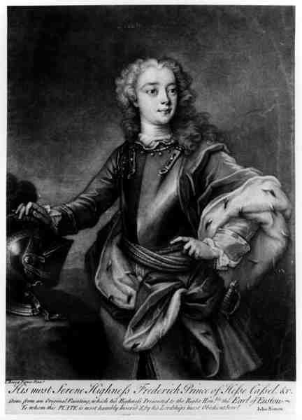 صورة فريدريك الثاني (1720-1785) ، Landgrave of Hesse-Cassel ، نقشها جون سيمون (1675-1715) بواسطة كافاليير كارلو فرانشيسكو روسكا