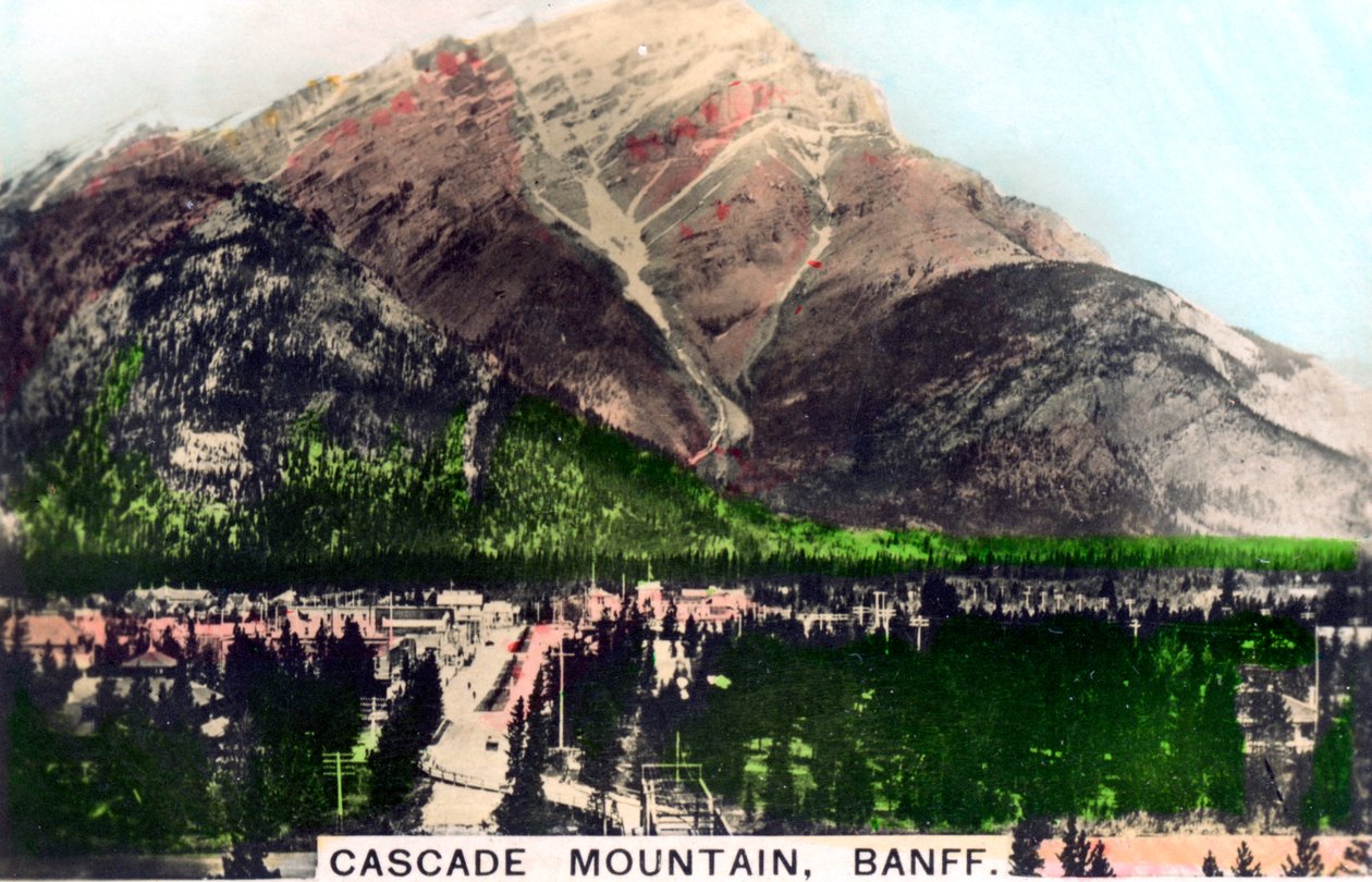 Cascade Mountain ، بانف ، ألبرتا ، كندا ، c1920s. بواسطة Cavenders Ltd