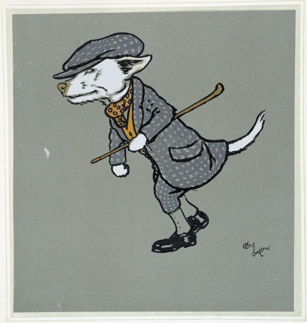 White fox, gentleman - in “” Merry Party””, ill. by Cécil Aldin, ed. Hodder & Stoughton, London بواسطة سيسيل تشارلز وندسور الدين