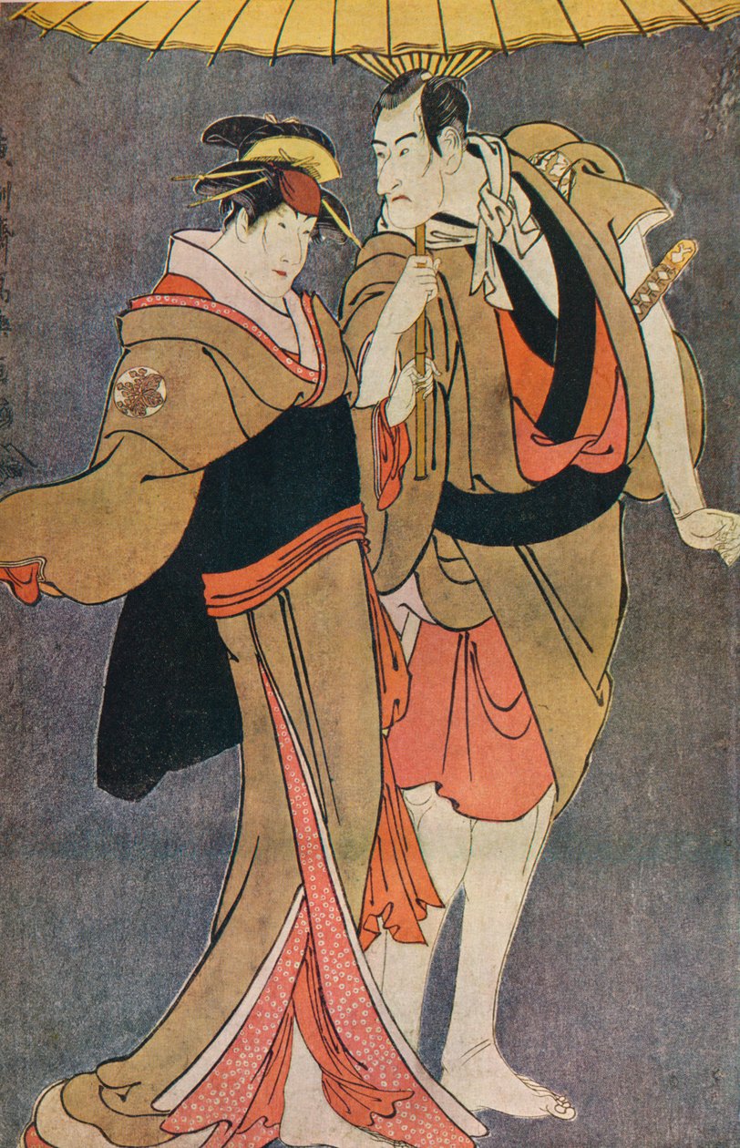 'Ichikawa Komazo III بدور Kameya Chubei و Nakamura Tomisaburo في دور Umegawa ، 1794 بواسطة سيسيل ريجينالد جراندي