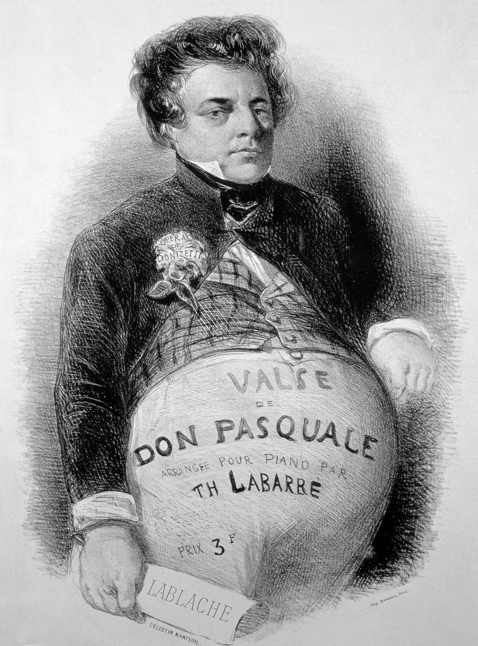 LABLACHE ، لويجي (1794-1858) باس إيطالي في دور دون باسكوال دونيزيتي بواسطة سلستين فرانسوا (بعد) نانتويل