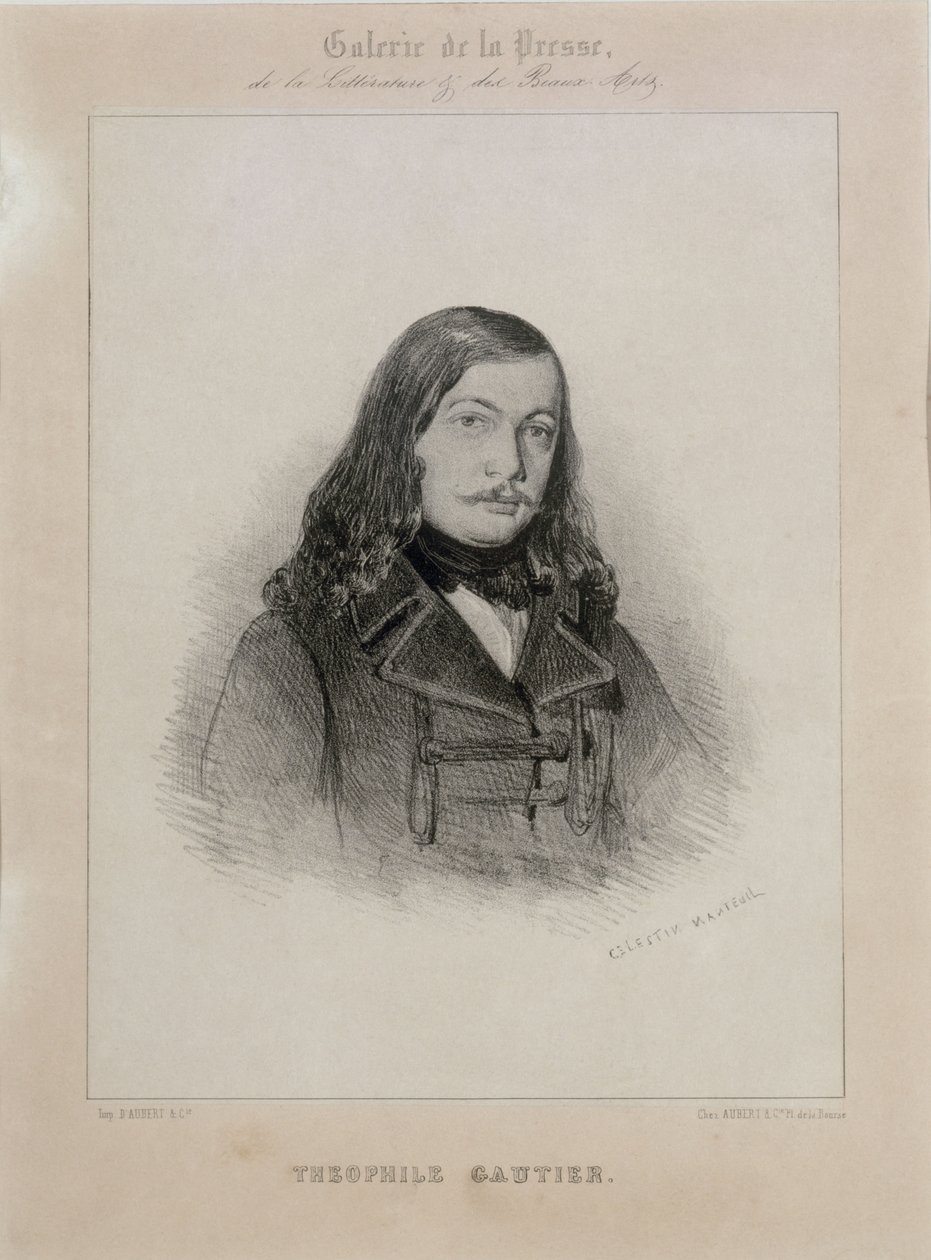صورة للشاعر تيوفيل غوتييه 1811-1872. بواسطة سيليستين فرانسوا نانتويل