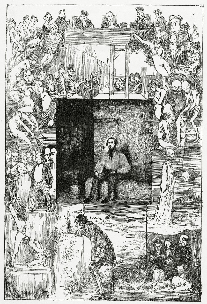 اليوم الأخير للمحكوم عليه ، القرن التاسع عشر (نقش وزن الجسم) بواسطة سيليستين فرانسوا نانتويل